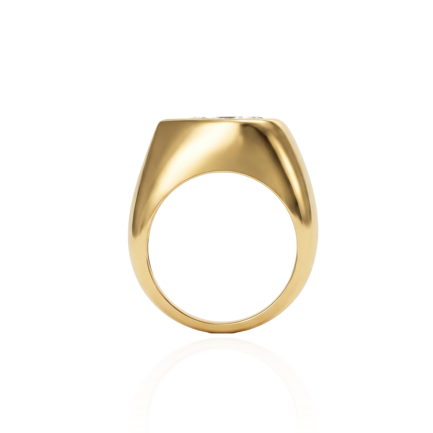 Nova Lateral Signet Ring – Orange Padparadscha Sapphire