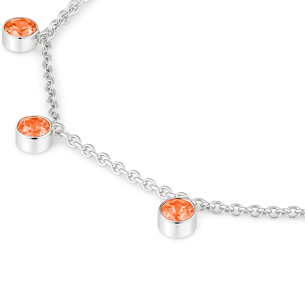 Forma Harmony Necklace – Orange Padparadscha Sapphire