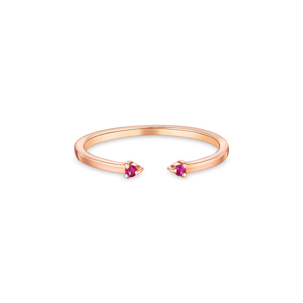 Linea Punto Mini Ring – Red Ruby