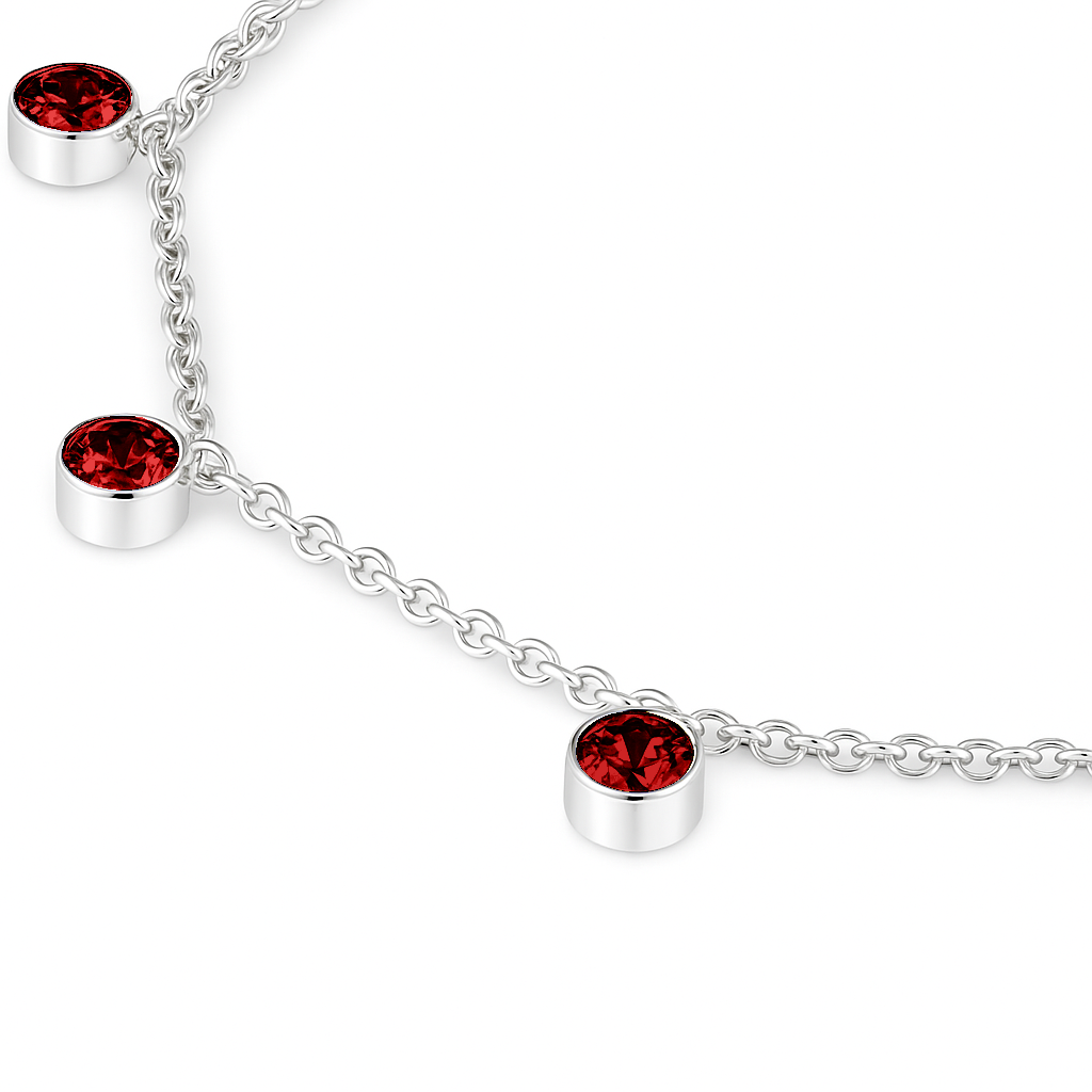 Forma Harmony Necklace – Deep Red Garnet