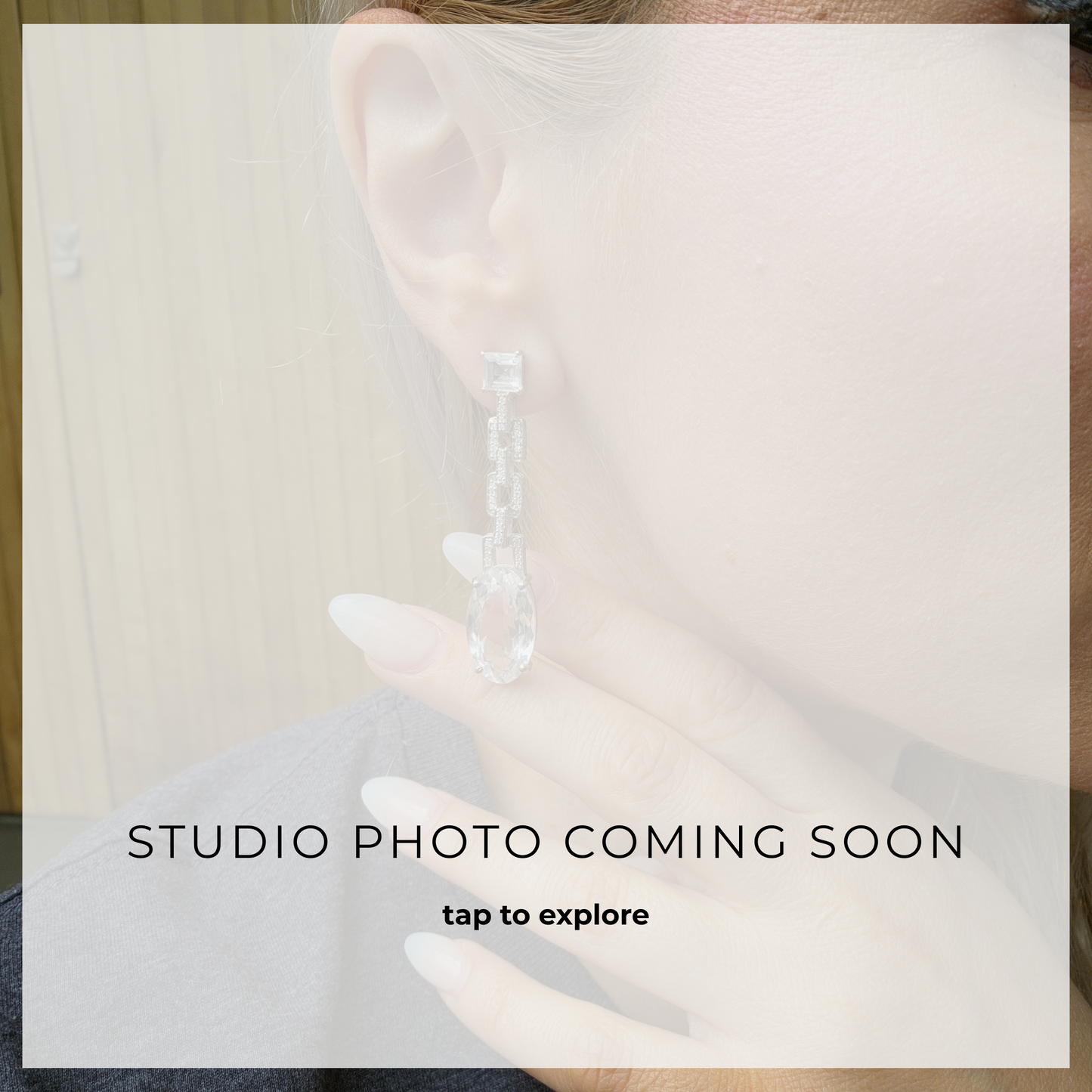 Velara Drop-Link Earrings – Rock Crystal