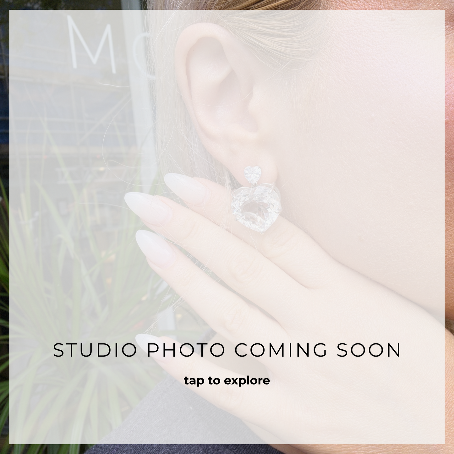 Amore Double Heart Earrings – Rock Crystal