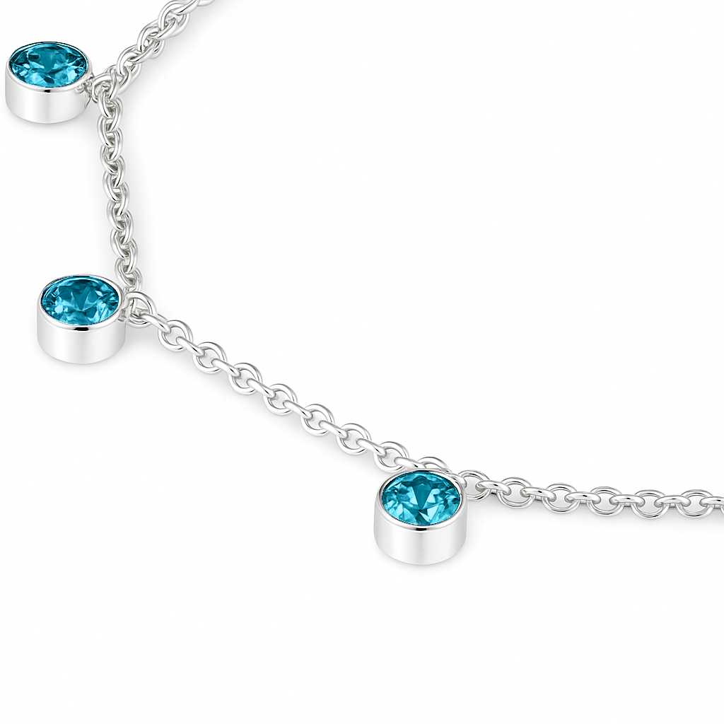 Forma Harmony Necklace – Teal Blue Spinel