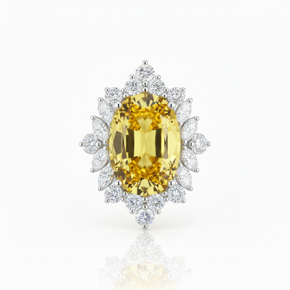 Velara Crown Brooch – Yellow Sapphire