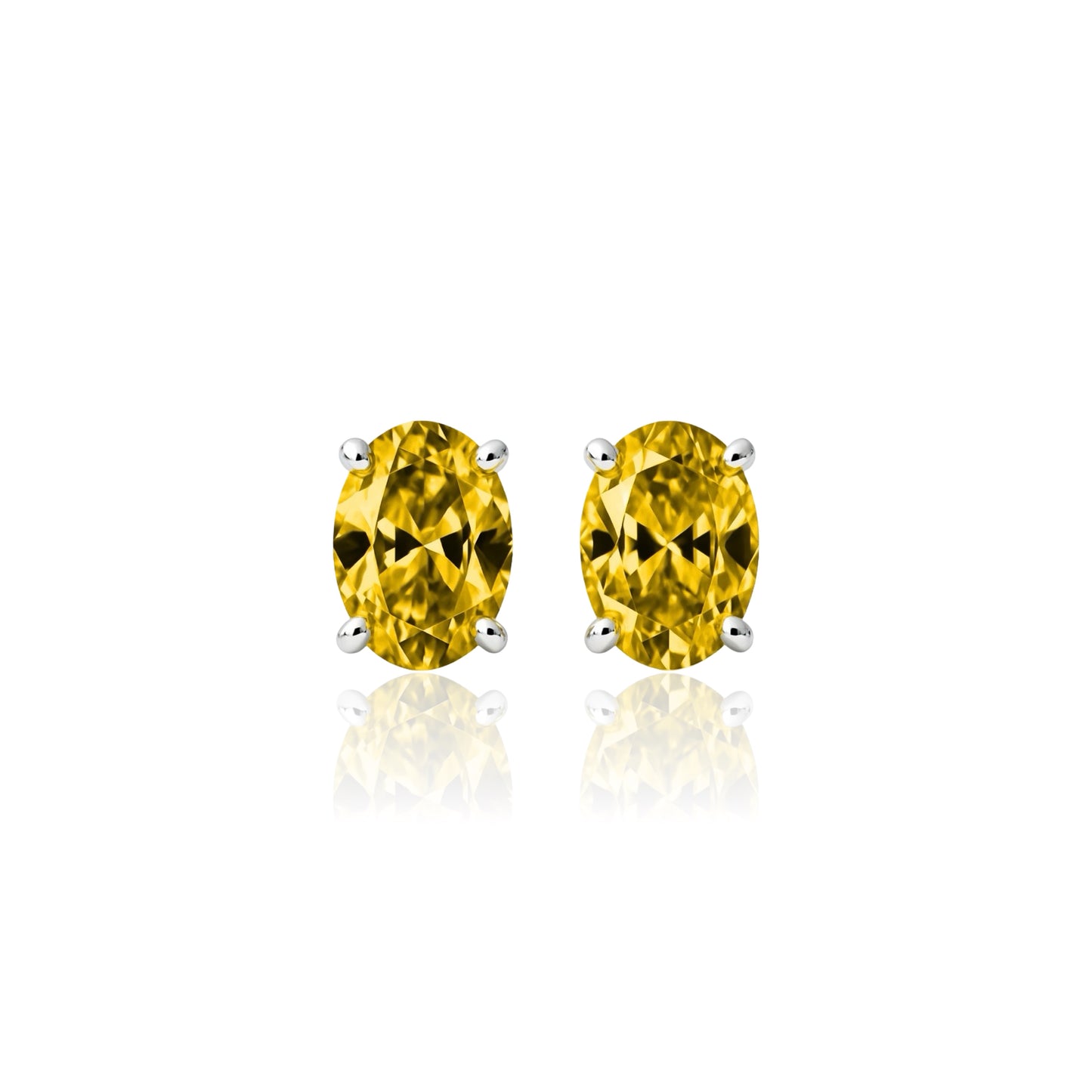 Velara Grande Stud Earrings – Yellow Sapphire