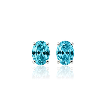 Velara Mini Stud Earrings – Teal Blue Spinel