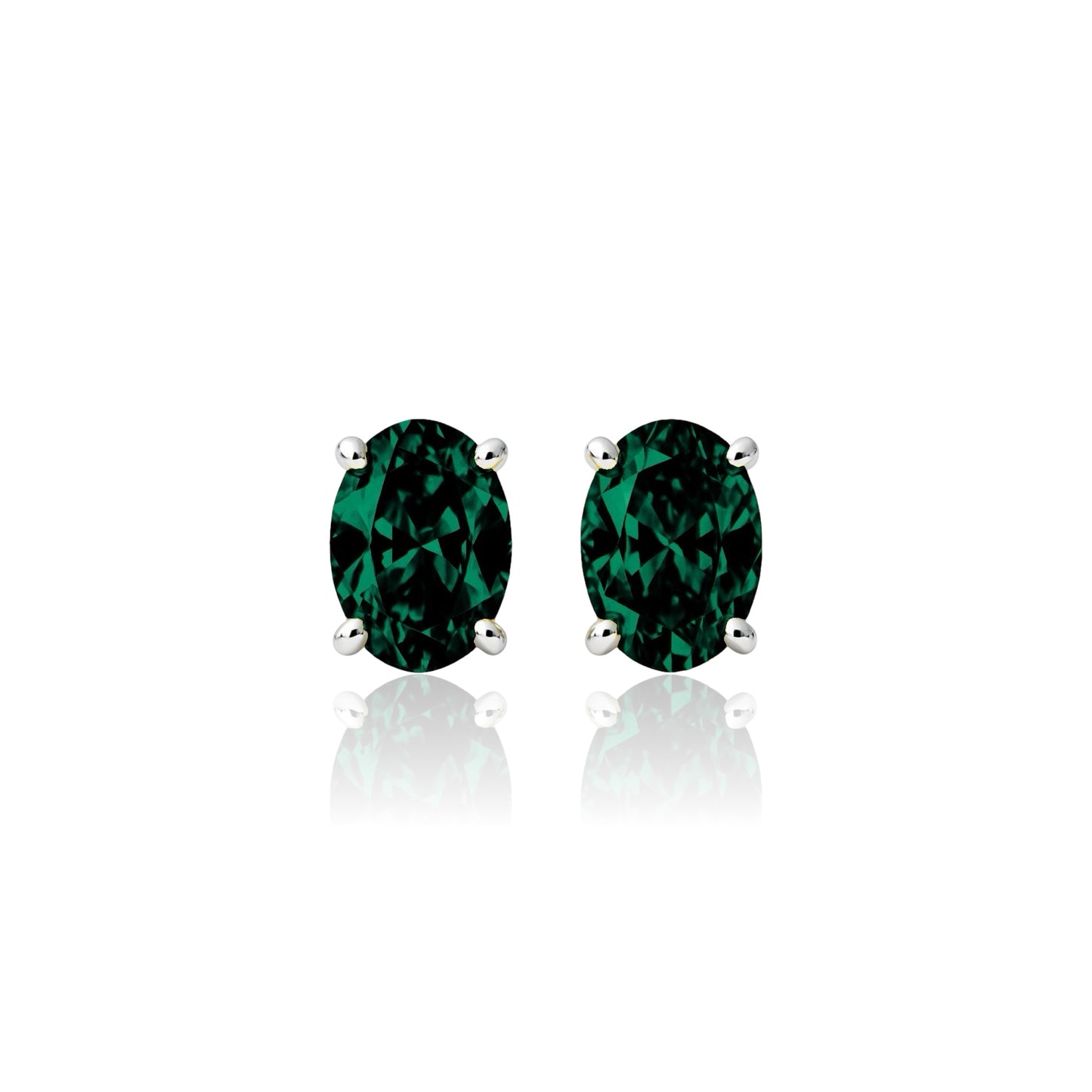 Velara Mini Stud Earrings – Zambian Green Emerald