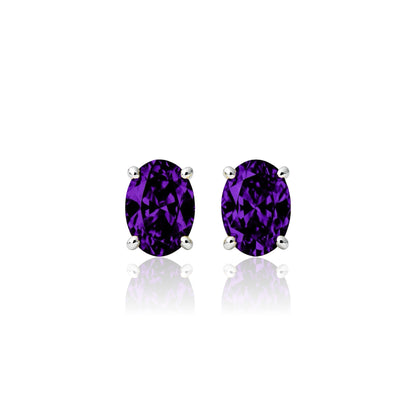 Velara Grande Stud Earrings – Purple Sapphire