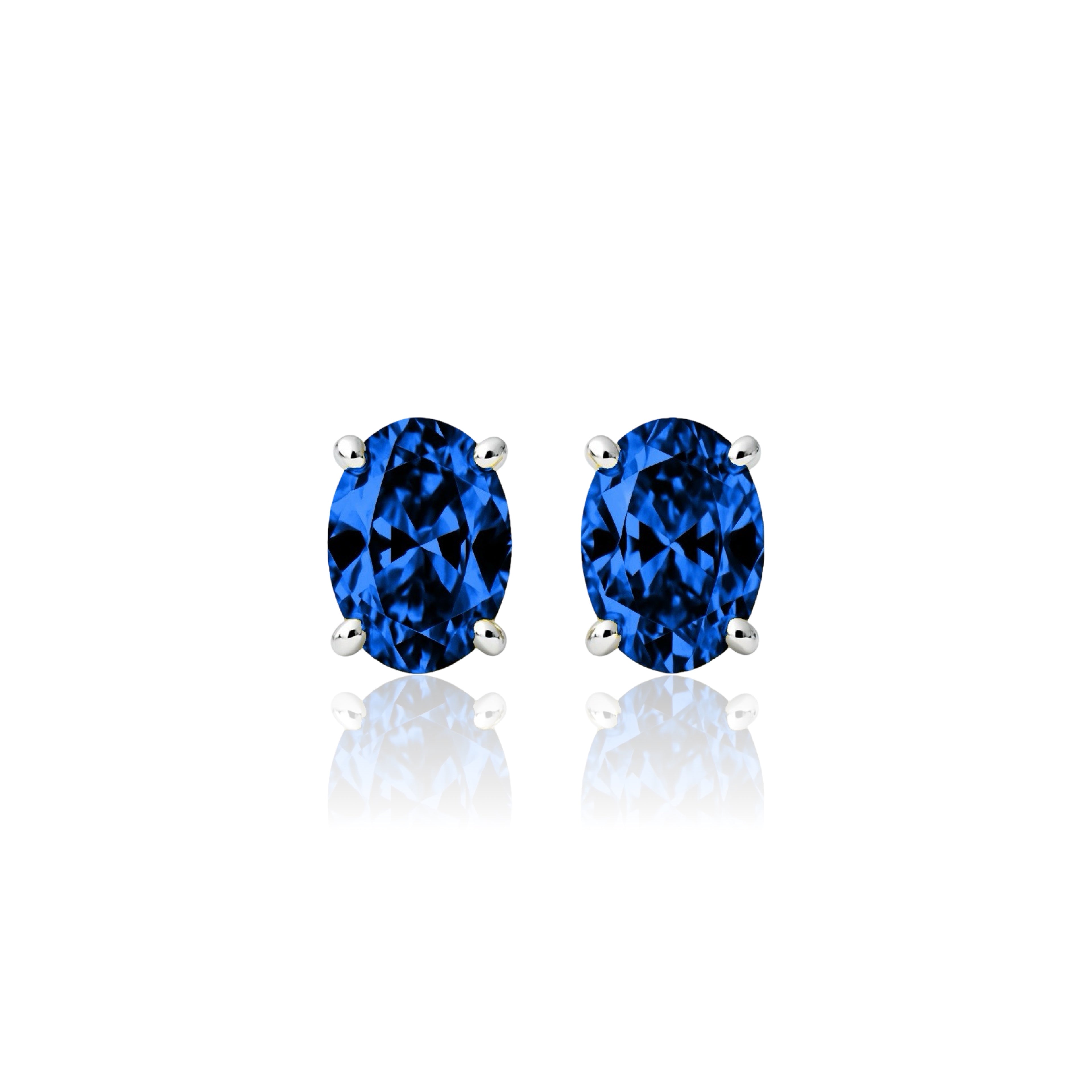 Velara Grande Stud Earrings – Blue Sapphire