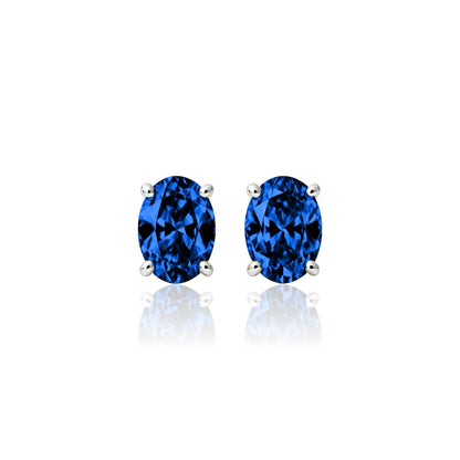Velara Grande Stud Earrings – Blue Sapphire