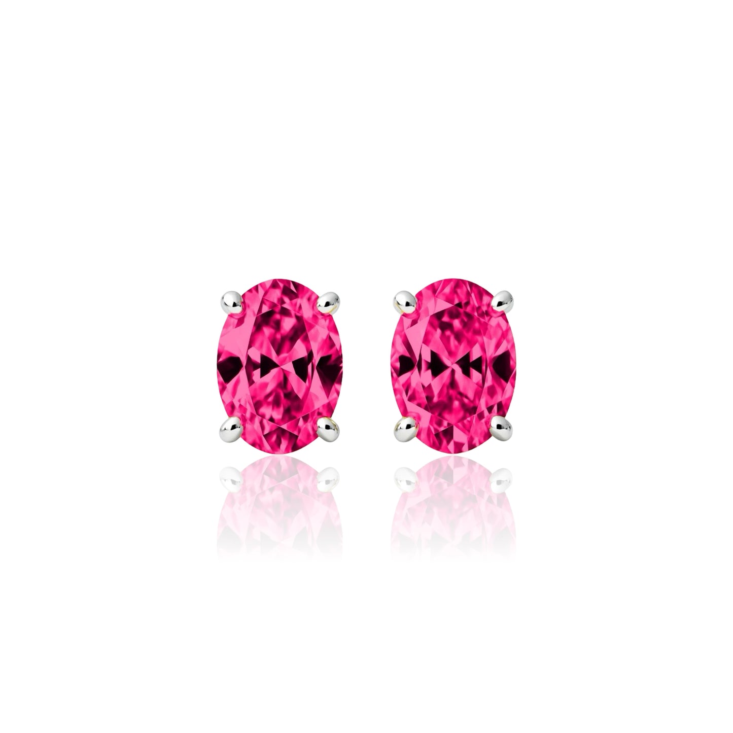 Velara Grande Stud Earrings – Red Ruby