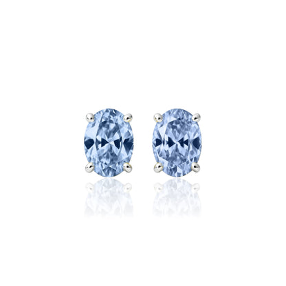 Velara Grande Stud Earrings – Light Blue Aquamarine