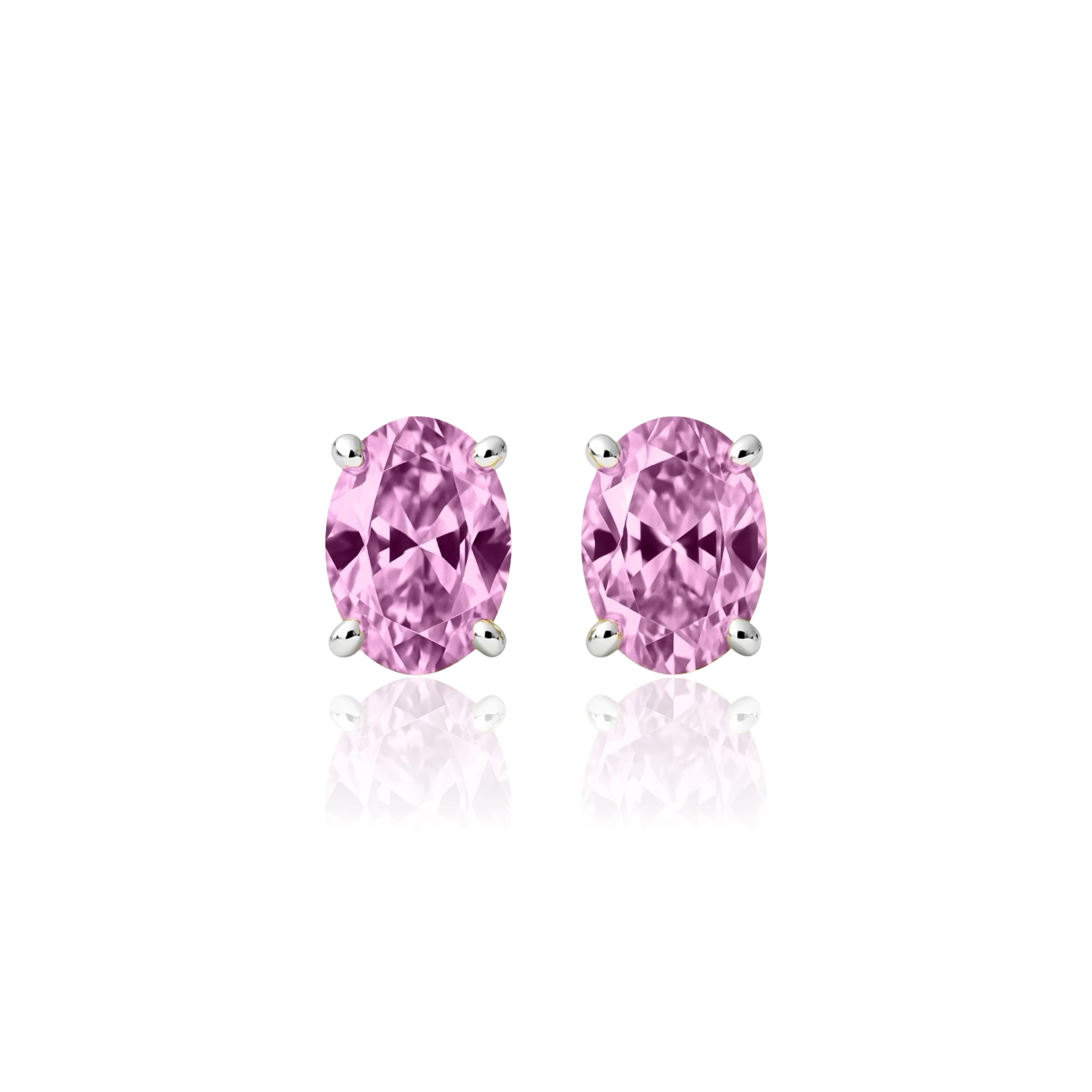 Velara Grande Stud Earrings – Light Pink Sapphire