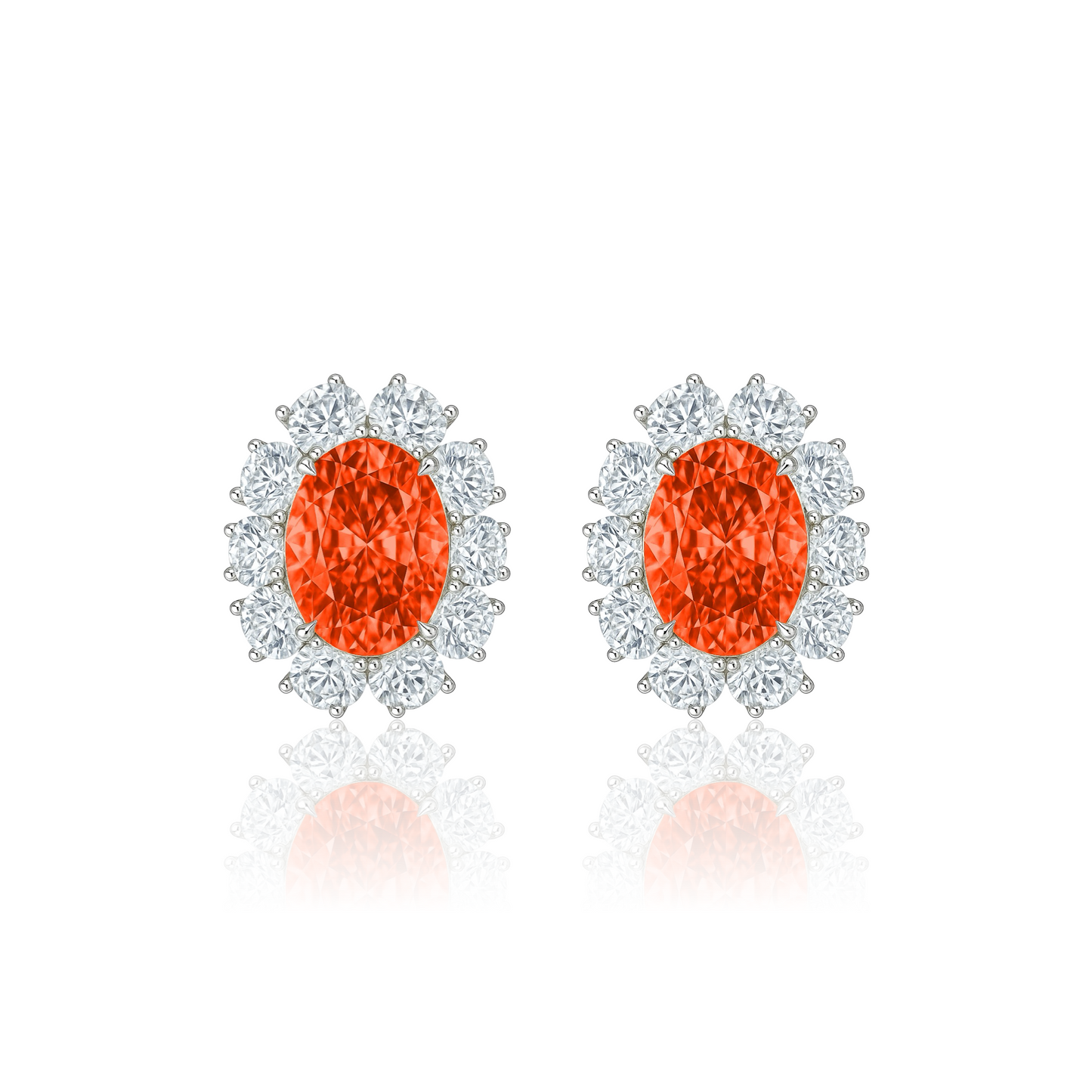 Velara Halo Earrings – Colombian Green Emerald