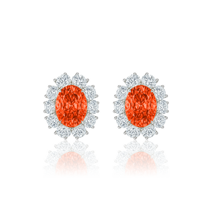Velara Halo Earrings – Colombian Green Emerald