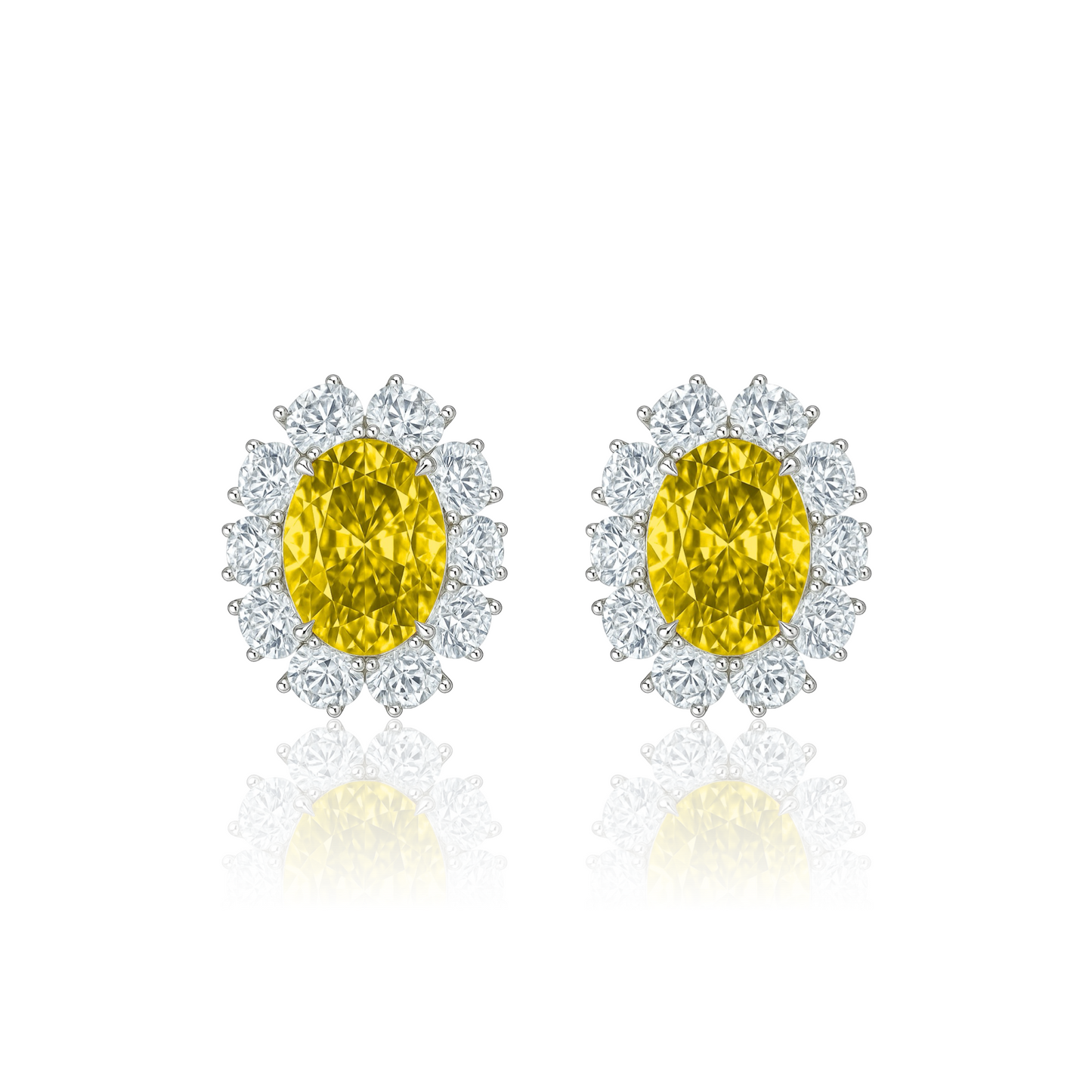 Velara Halo Earrings – Colombian Green Emerald