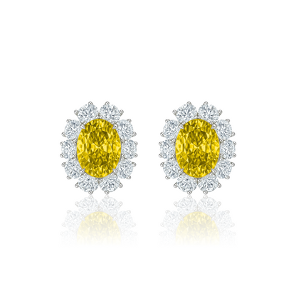 Velara Halo Earrings – Colombian Green Emerald