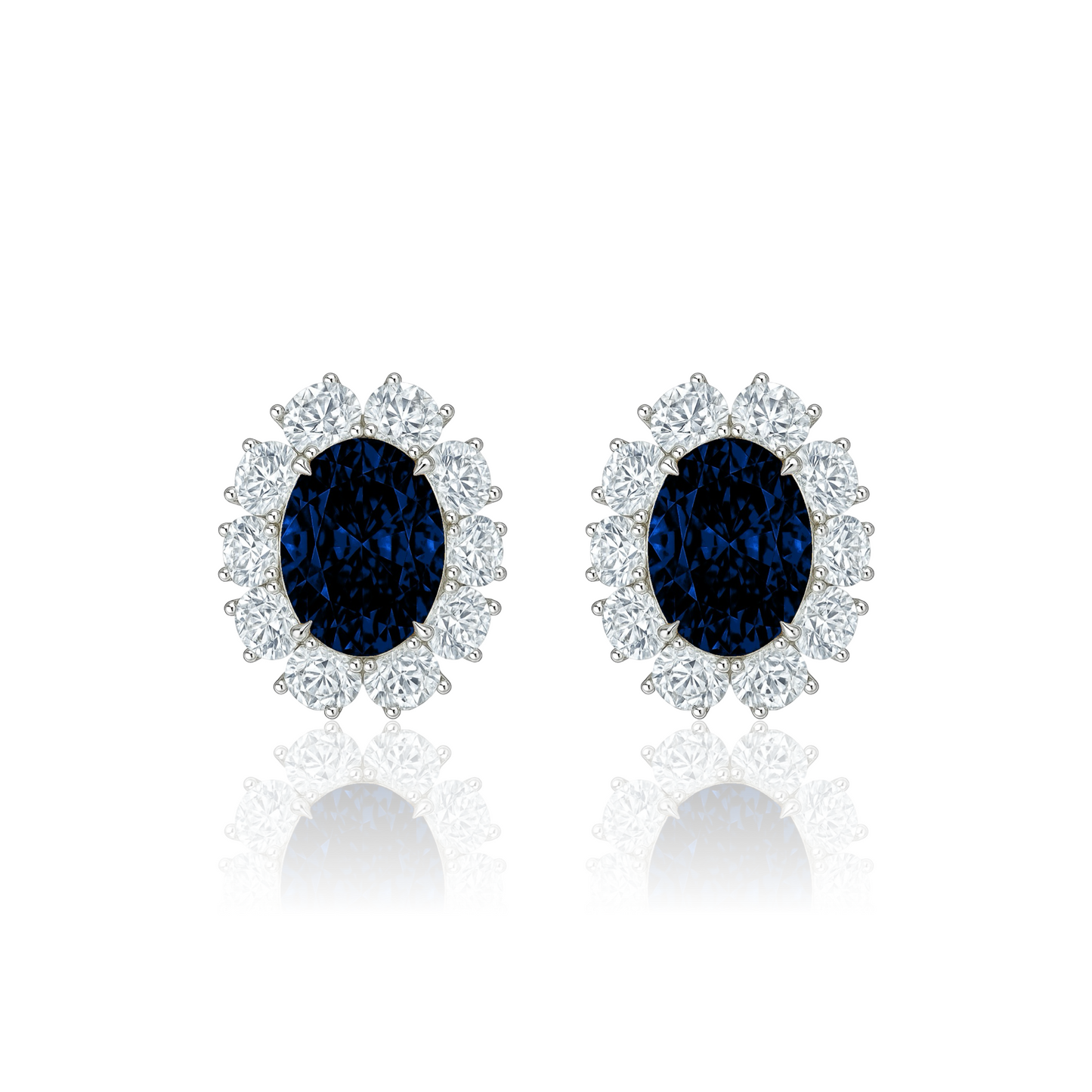 Velara Halo Earrings – Colombian Green Emerald