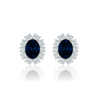 Velara Halo Earrings – Colombian Green Emerald