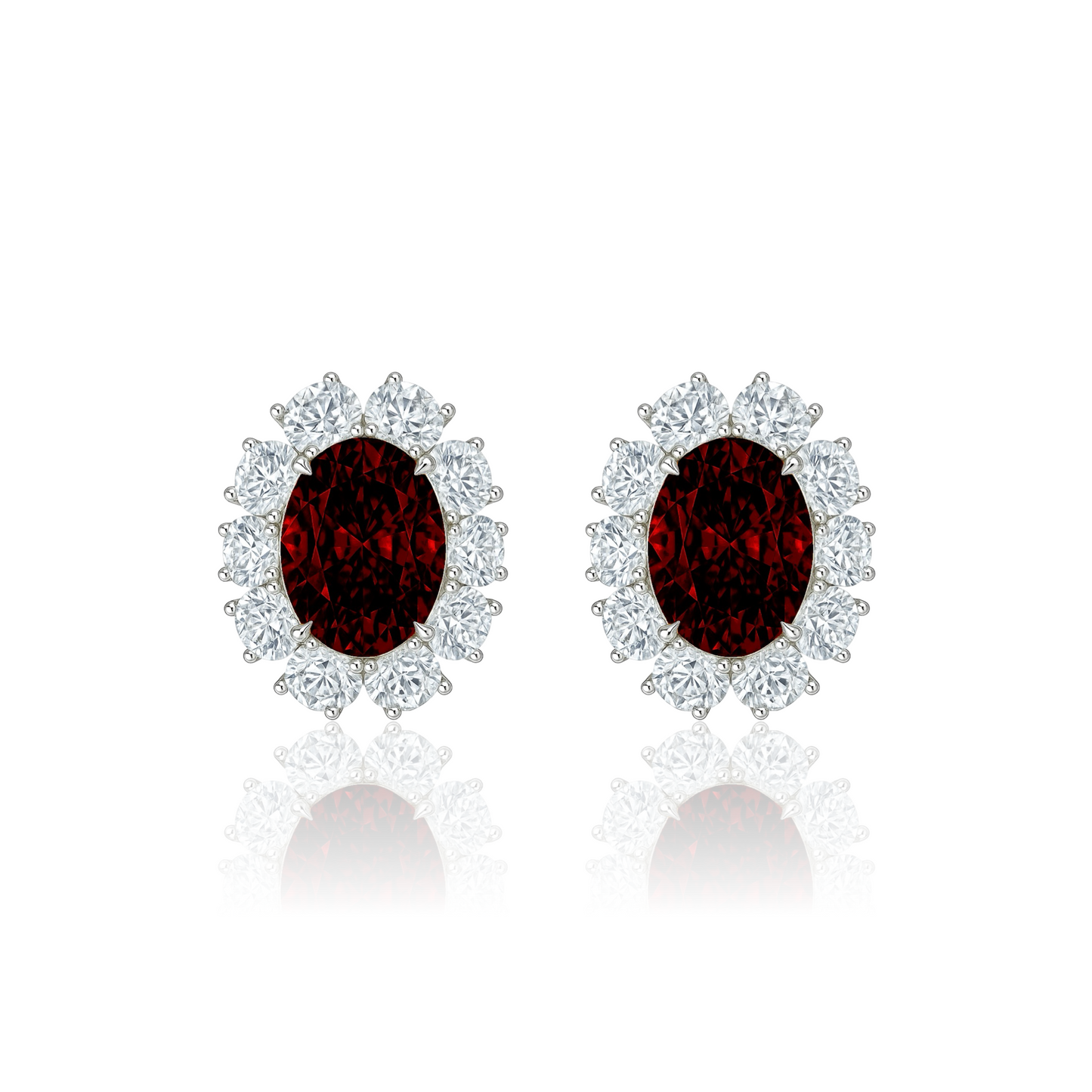 Velara Halo Earrings – Colombian Green Emerald