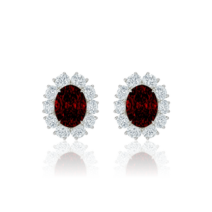 Velara Halo Earrings – Colombian Green Emerald