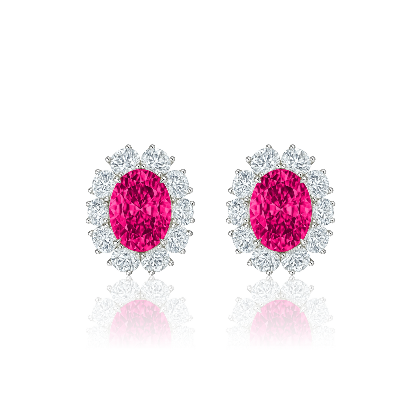 Velara Halo Earrings – Colombian Green Emerald