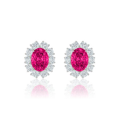 Velara Halo Earrings – Colombian Green Emerald