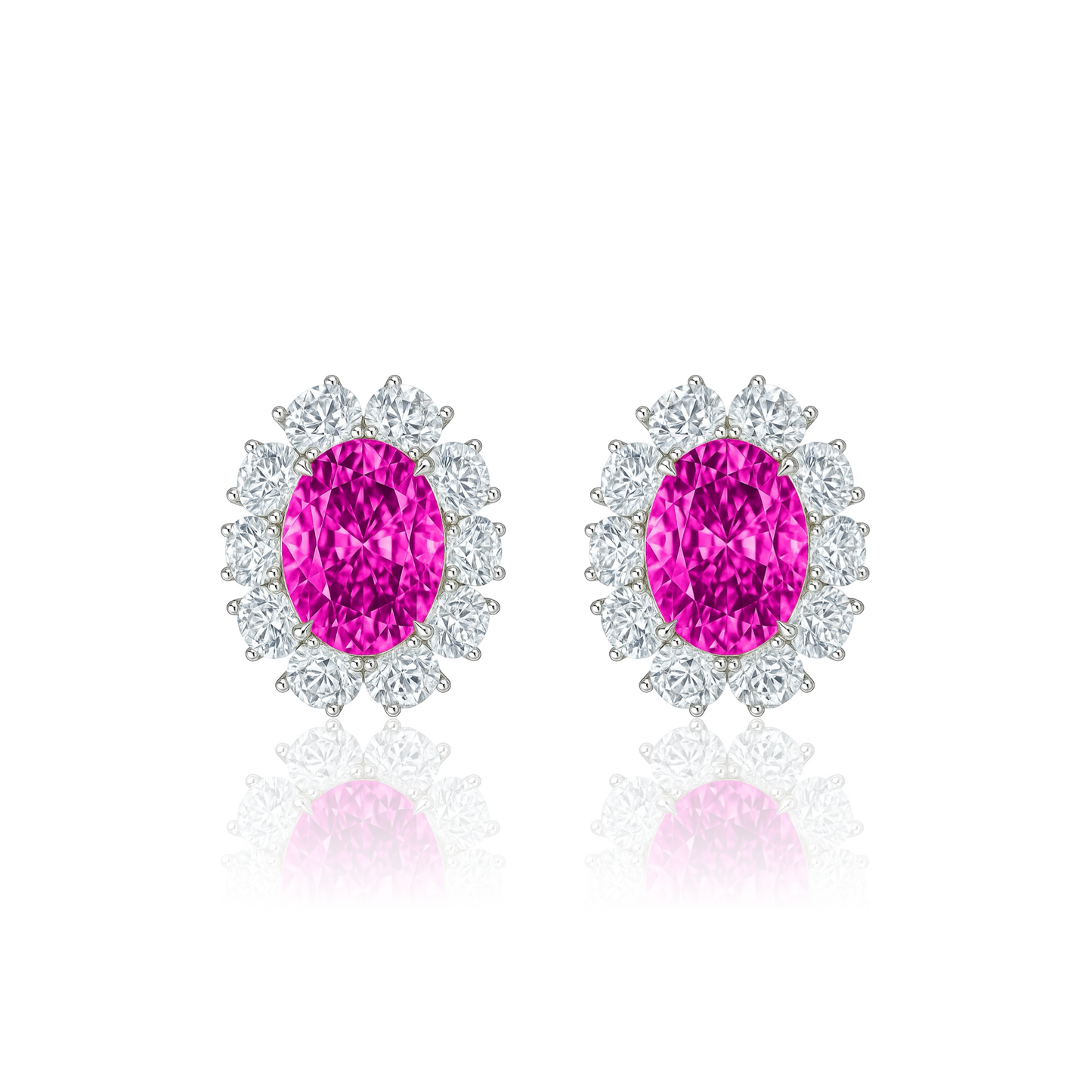 Velara Halo Earrings – Colombian Green Emerald