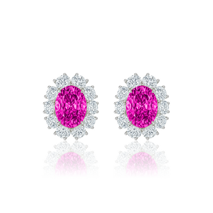 Velara Halo Earrings – Colombian Green Emerald