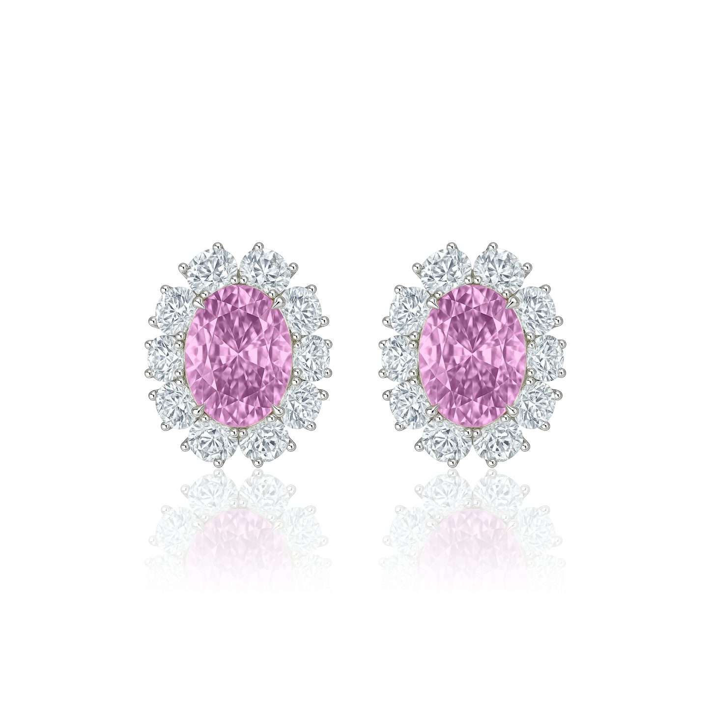 Velara Halo Earrings – Colombian Green Emerald