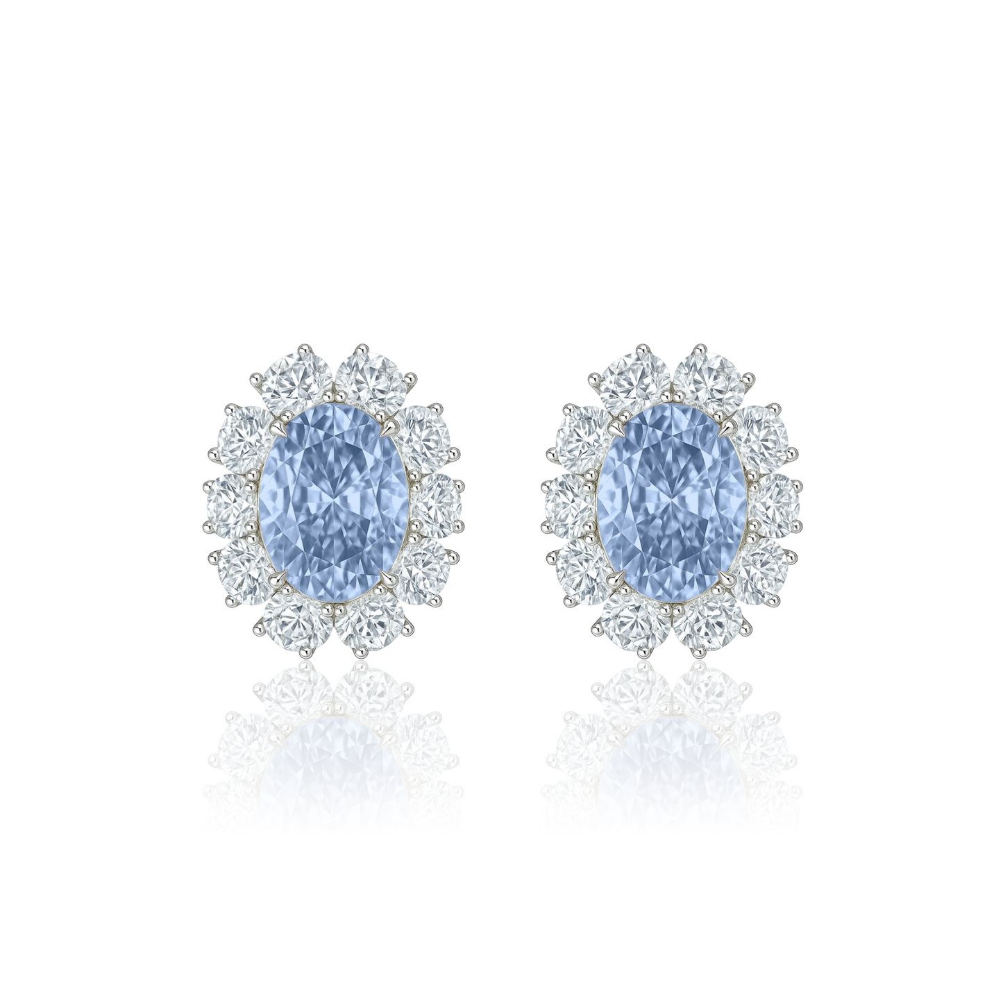 Velara Halo Earrings – Colombian Green Emerald