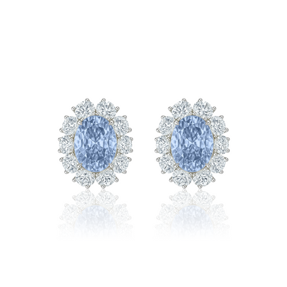 Velara Halo Earrings – Colombian Green Emerald