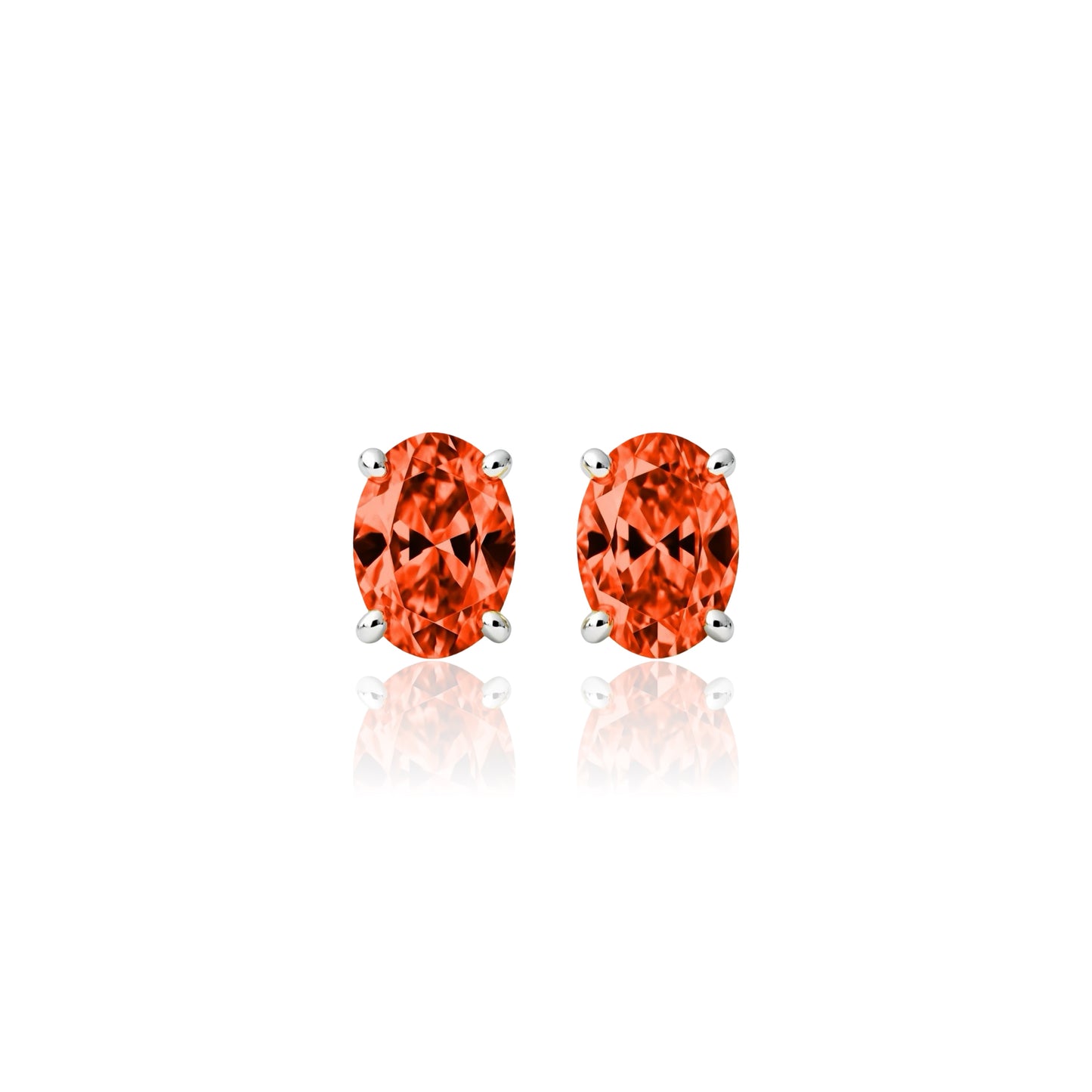 Velara Mini Stud Earrings – Orange Padparadscha Sapphire