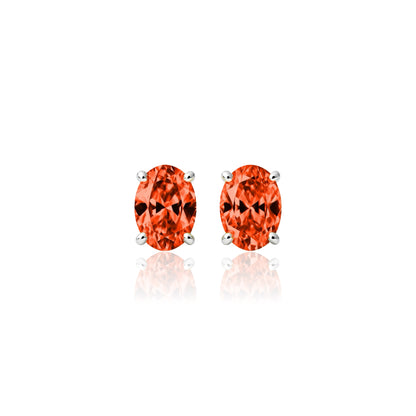 Velara Mini Stud Earrings – Orange Padparadscha Sapphire