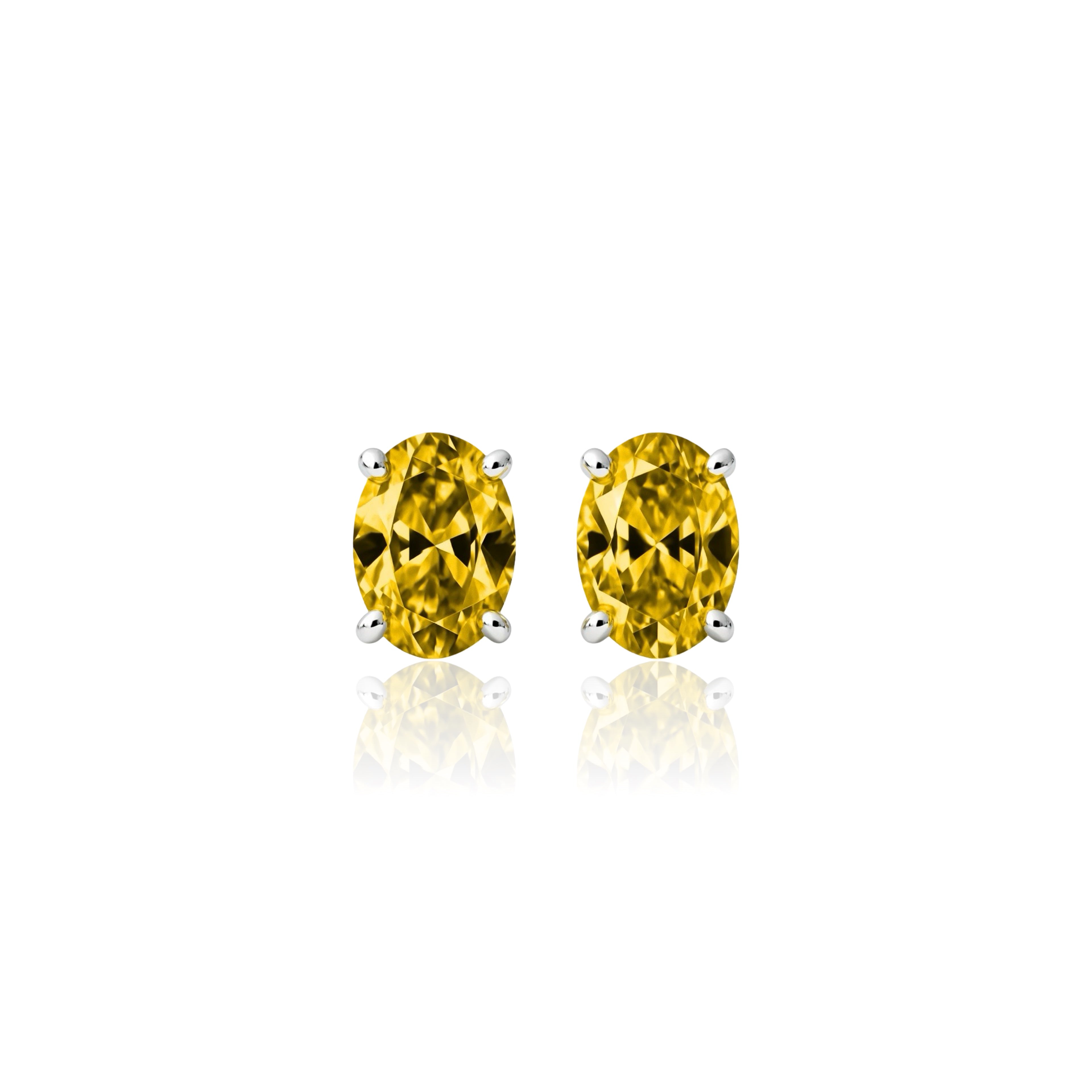 Velara Mini Stud Earrings – Yellow Sapphire