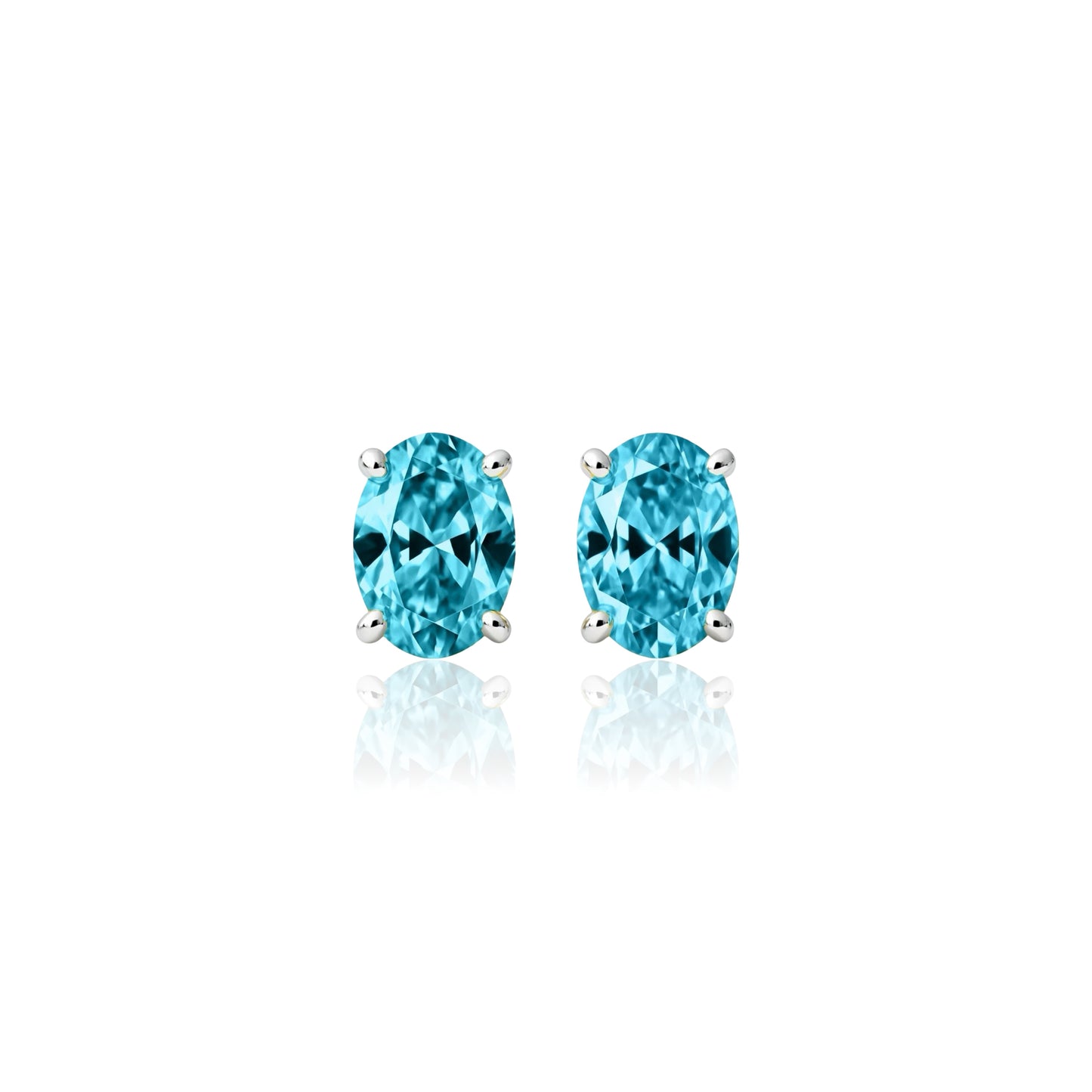Velara Mini Stud Earrings – Teal Blue Spinel
