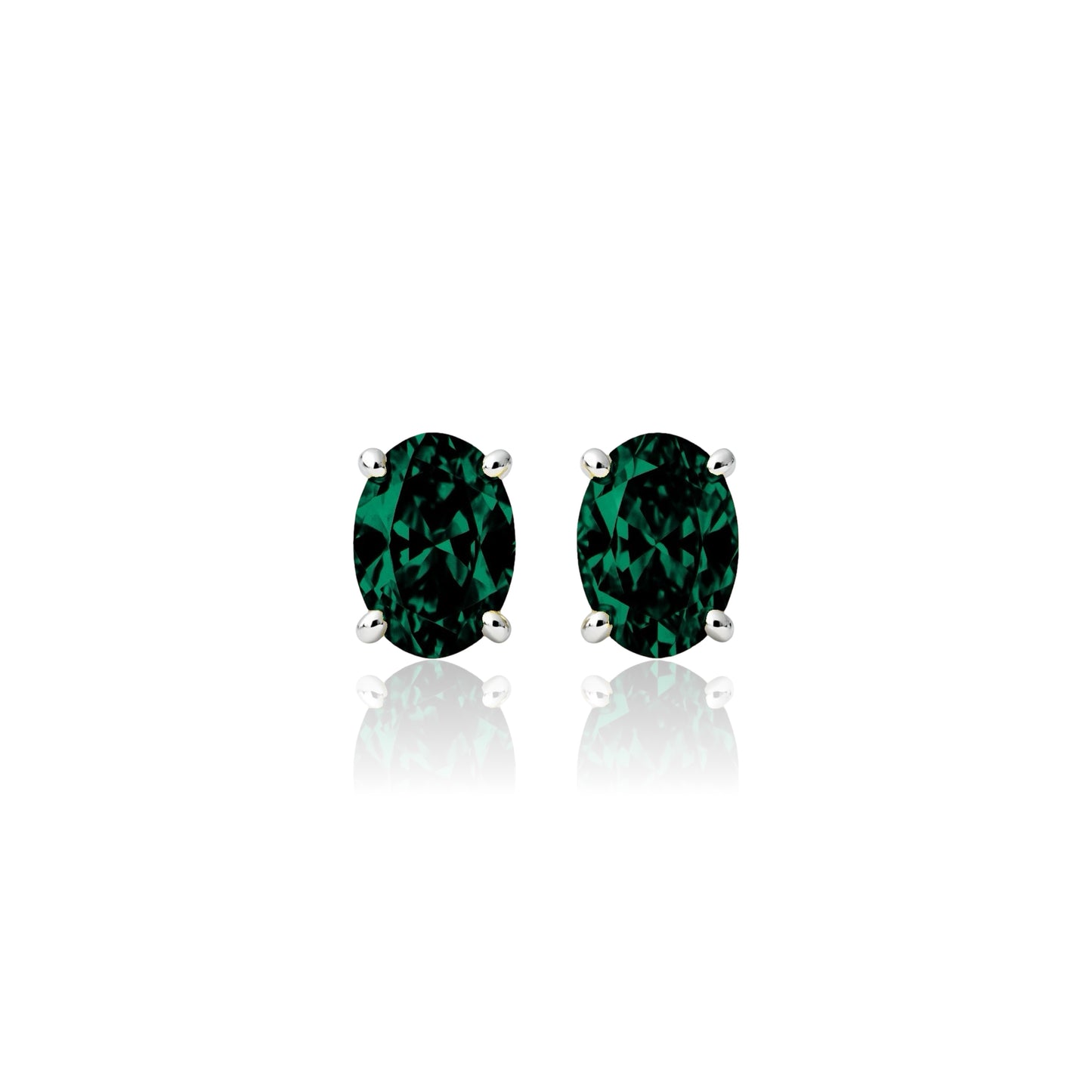 Velara Mini Stud Earrings – Zambian Green Emerald