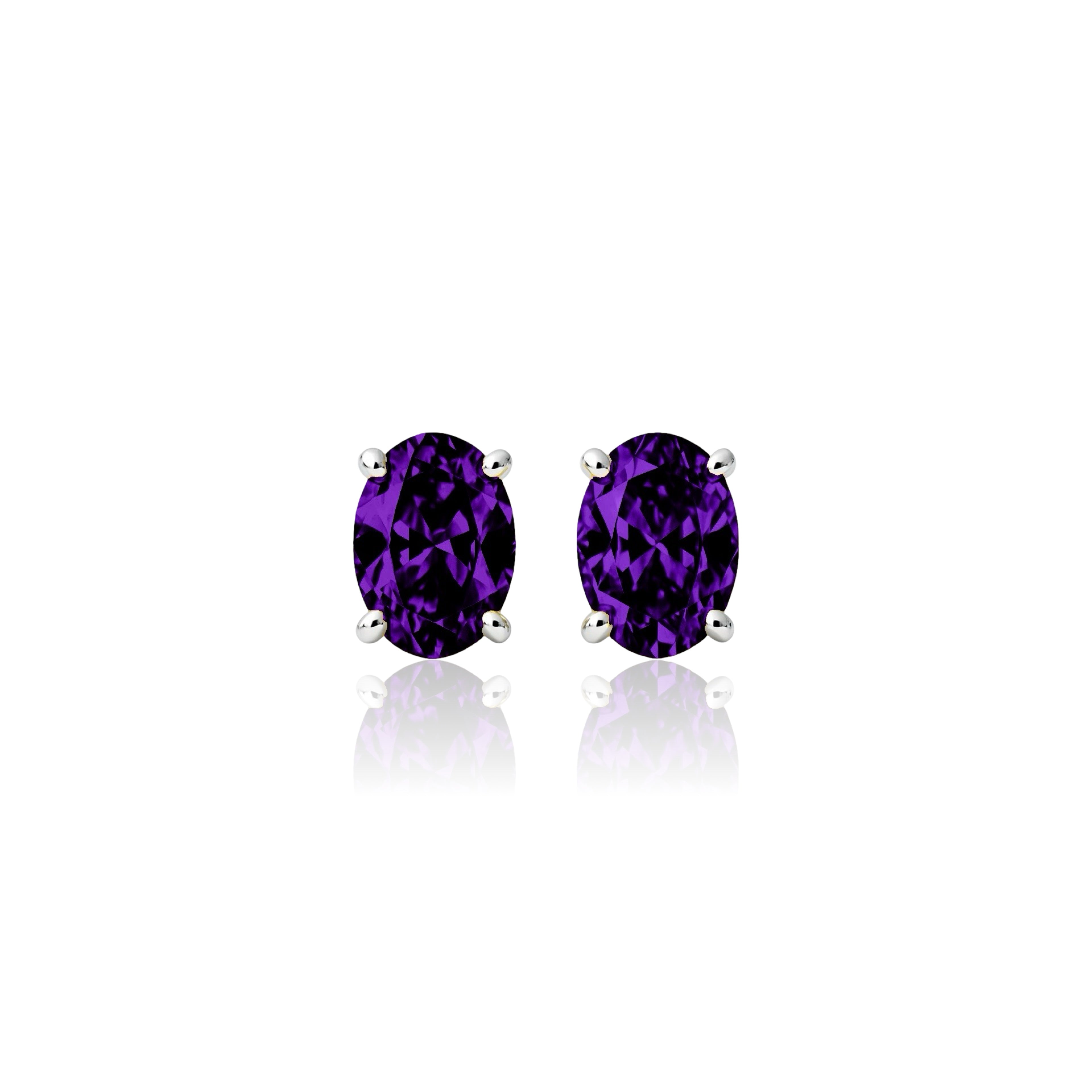 Velara Mini Stud Earrings – Purple Sapphire