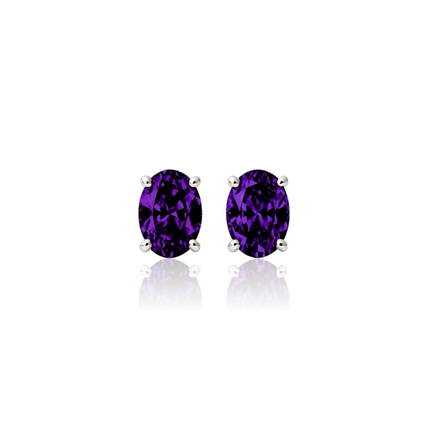 Velara Mini Stud Earrings – Purple Sapphire