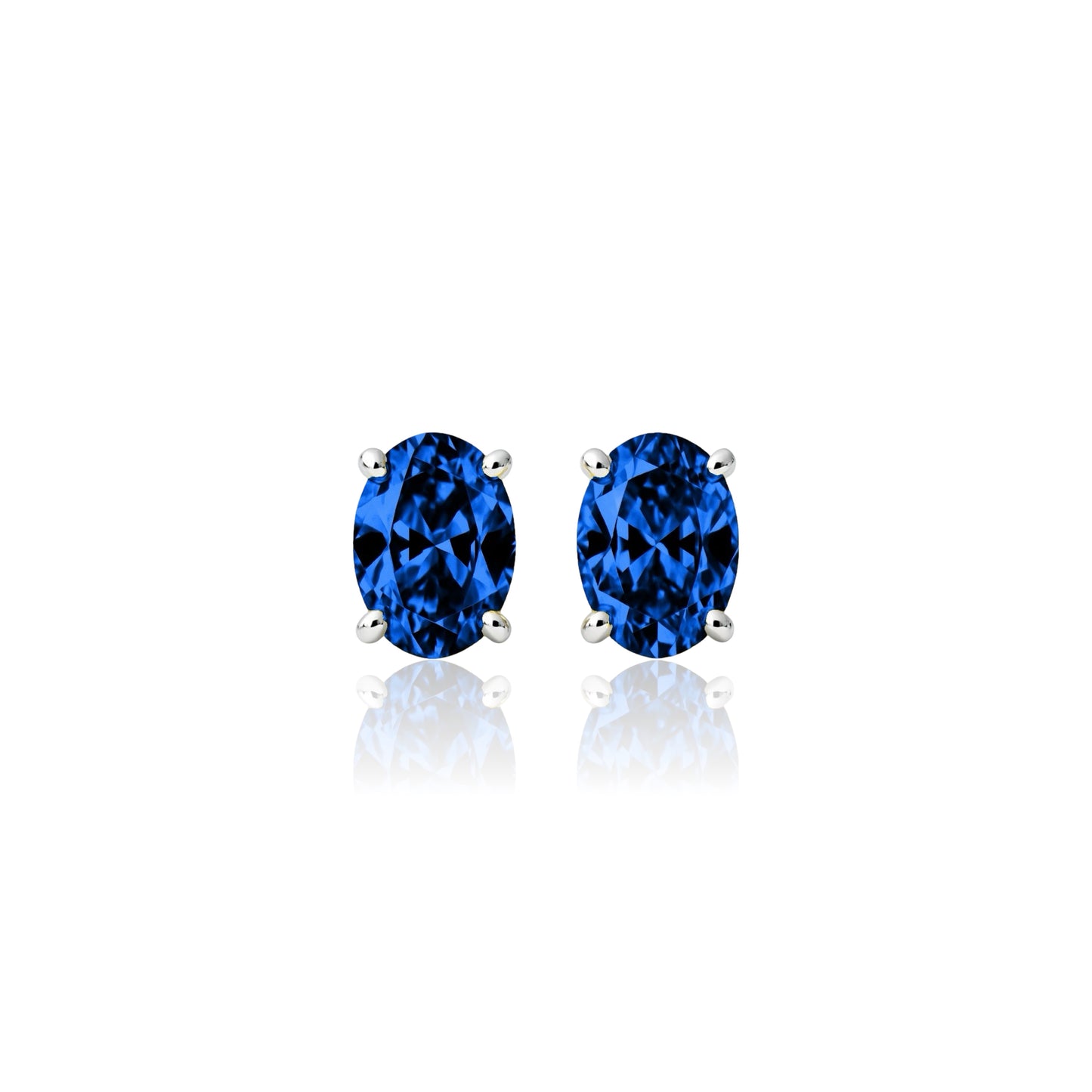 Velara Grande Stud Earrings – Blue Sapphire