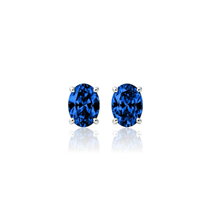 Velara Grande Stud Earrings – Blue Sapphire