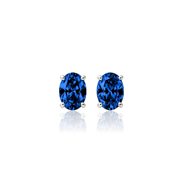 Velara Mini Stud Earrings – Blue Sapphire