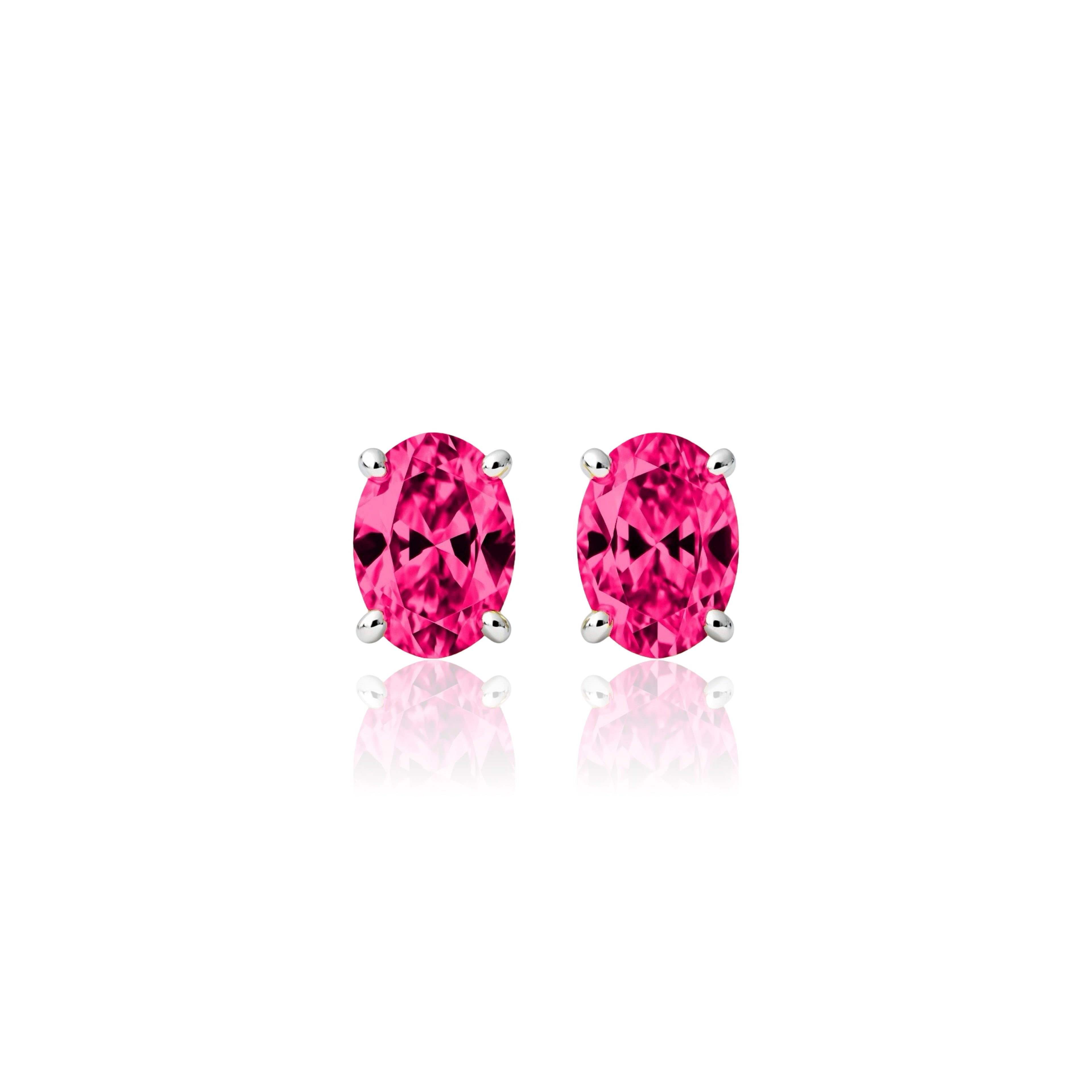 Velara Mini Stud Earrings – Red Ruby
