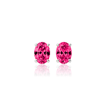 Velara Grande Stud Earrings – Red Ruby