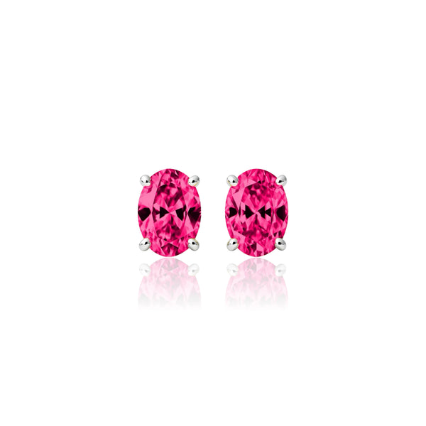 Velara Mini Stud Earrings – Red Ruby
