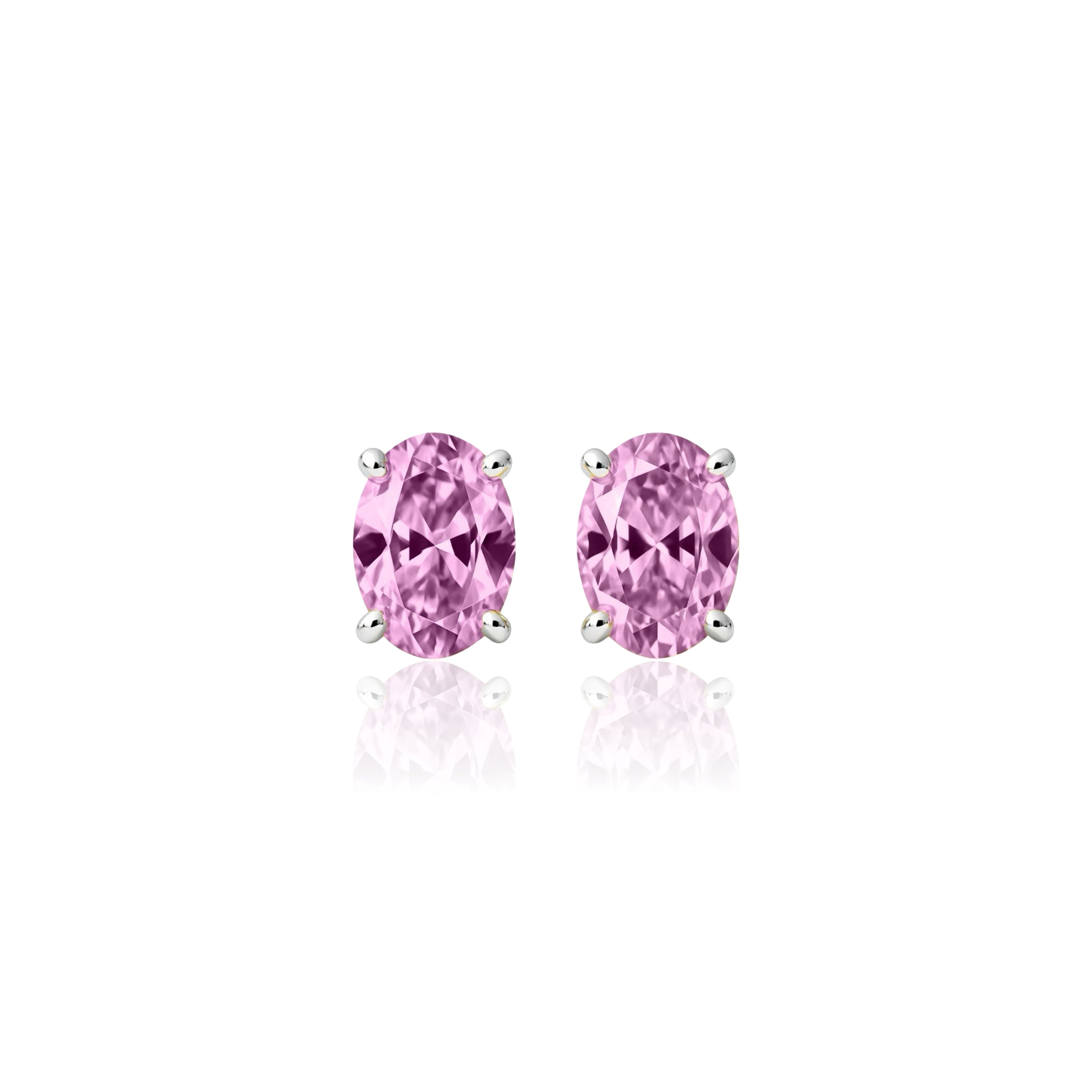 Velara Mini Stud Earrings – Light Pink Sapphire