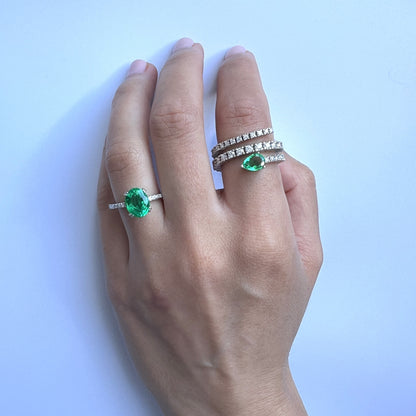 Nova Serpent Ring – Zambian Green Emerald