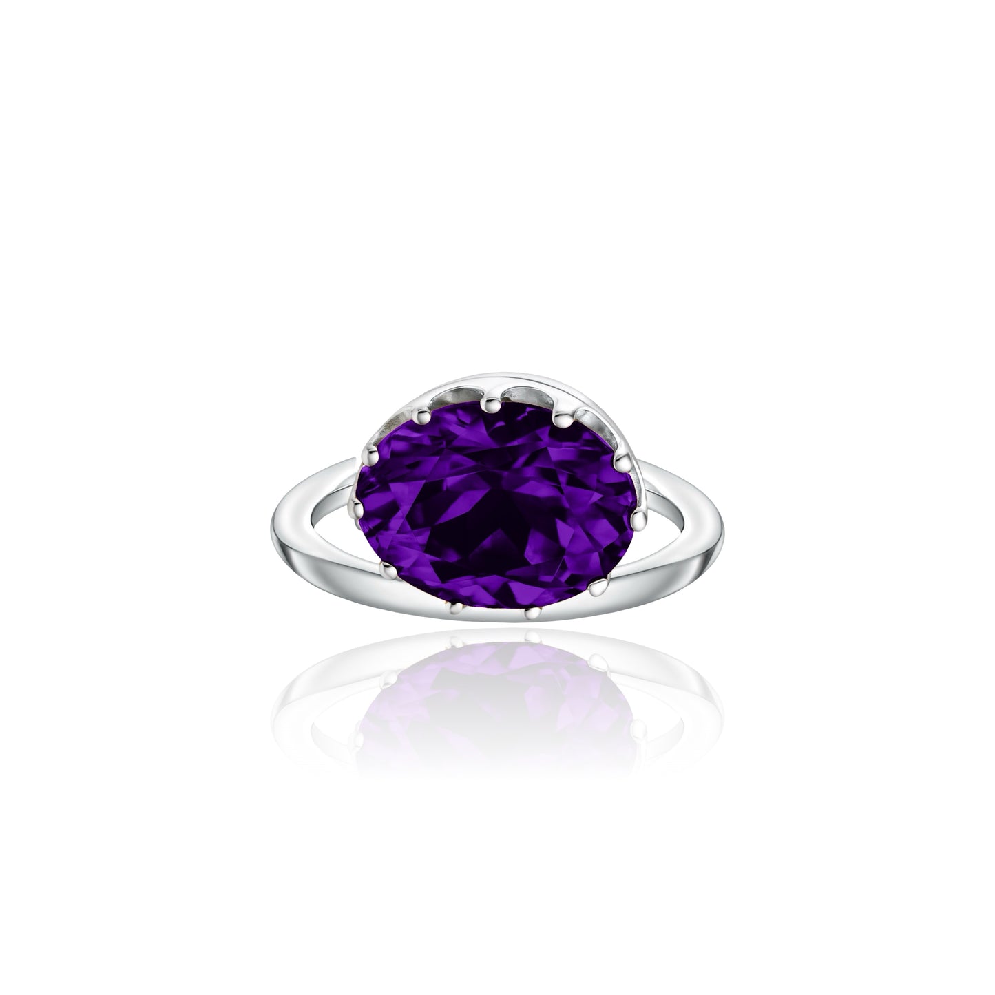 Velara Satellite Ring – Purple Amethyst