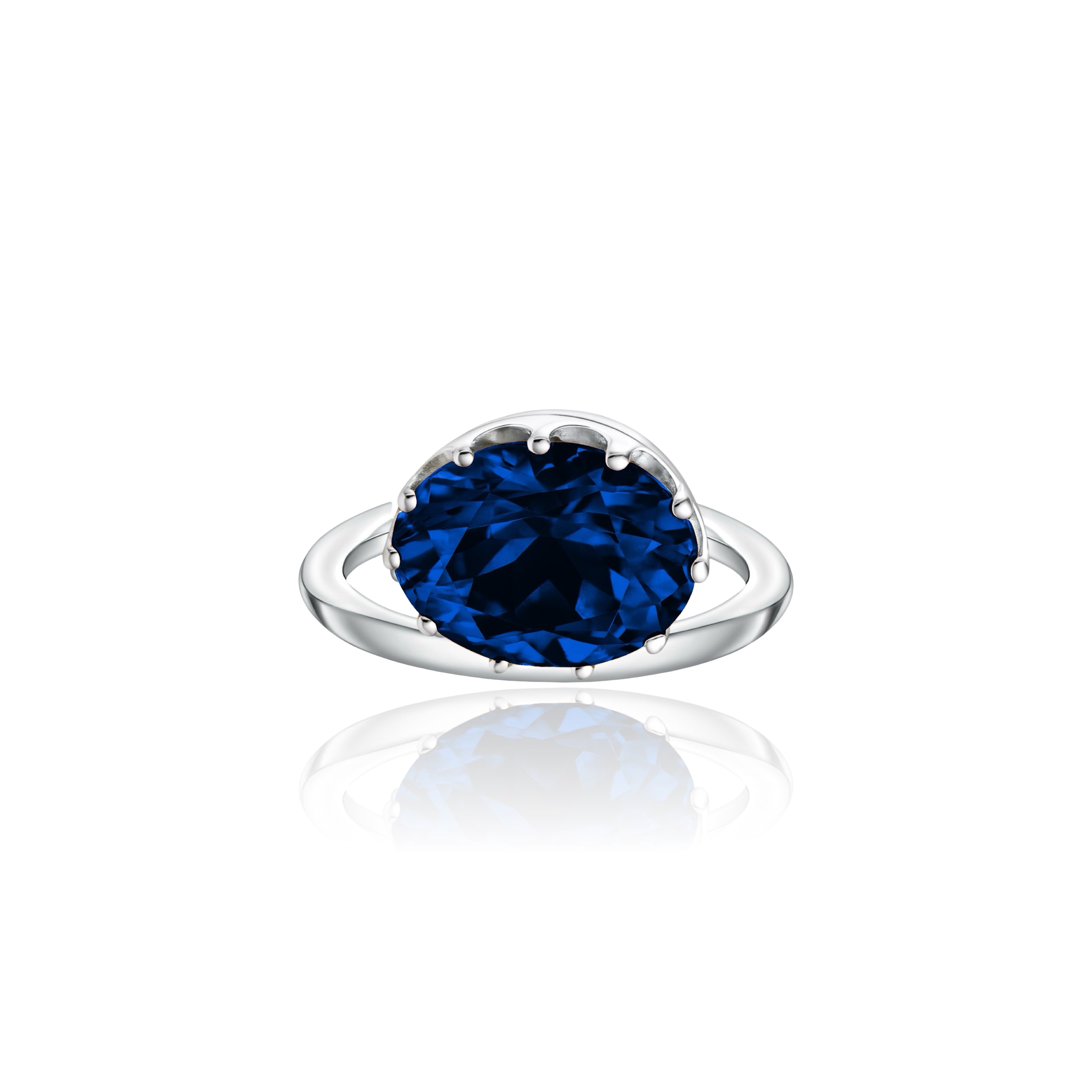 Velara Satellite Ring – Blue Sapphire