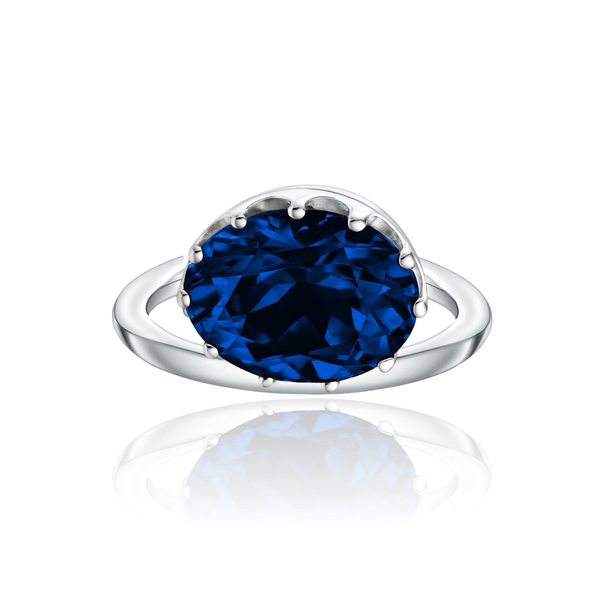 Velara Satellite Ring – Blue Sapphire